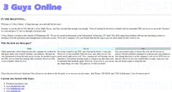 Desktop Screenshot of 3guysonline.com